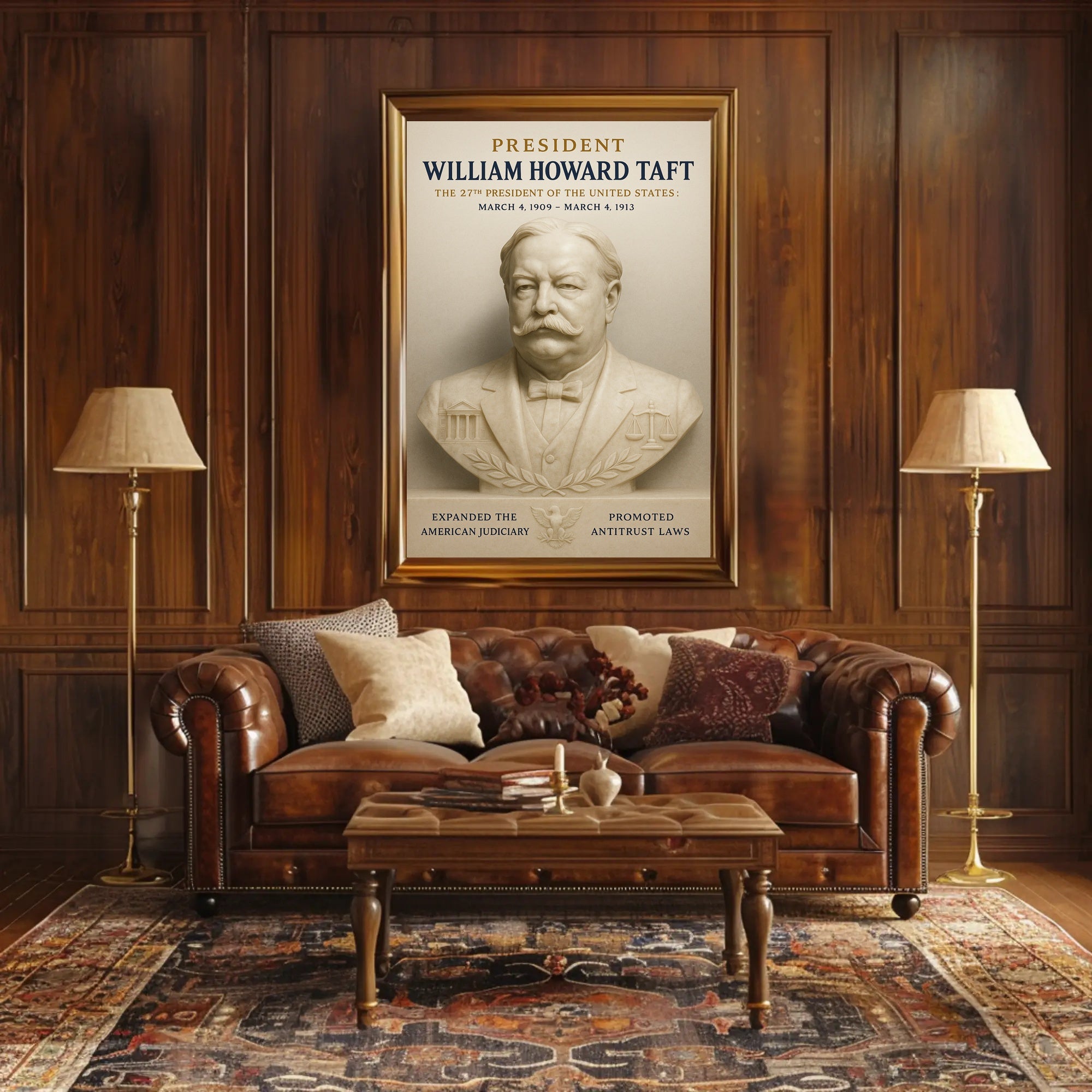 William Howard Taft Vintage Historical Presidential Poster