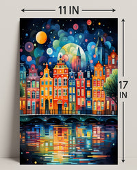 Vibrant Cityscape Reflections Poster
