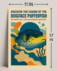 Dogface Pufferfish Poster Wall Art Print PosterGoat