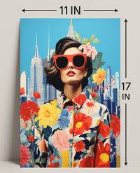 Floral Fusion In The City Poster