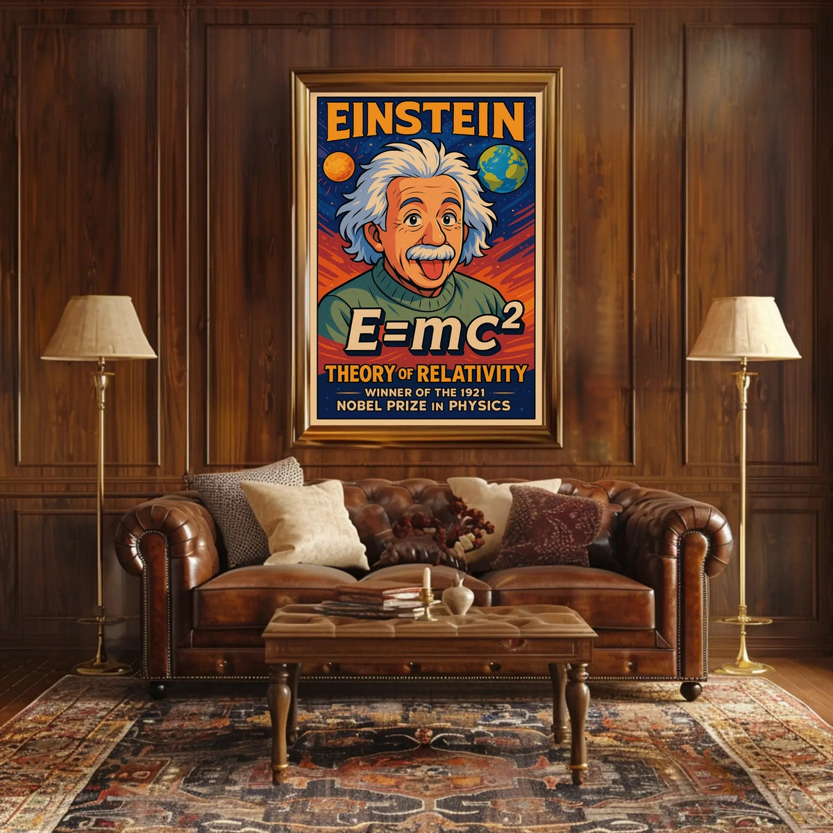 Einstein Relativity Classic Educational Poster