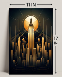 Art Deco Skyline Poster