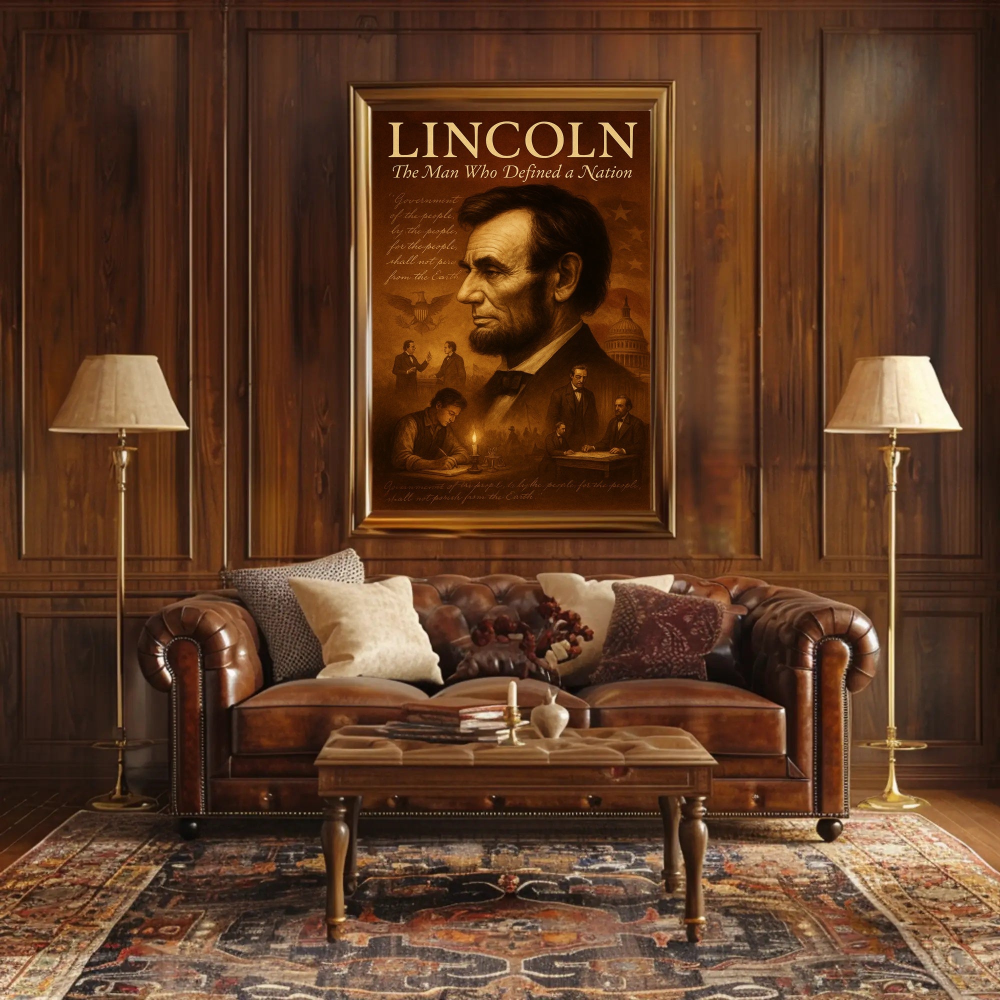 Abraham Lincoln The Man Who Defined a Nation Poster PosterGoat
