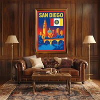 San Diego A Vibrant Cityscape Poster PosterGoat