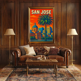 San Jose Cityscape Poster