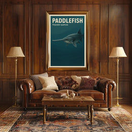 Paddlefish Polyodon spathula Poster