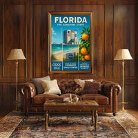 Florida Vintage Travel Poster: Sunshine State Adventure