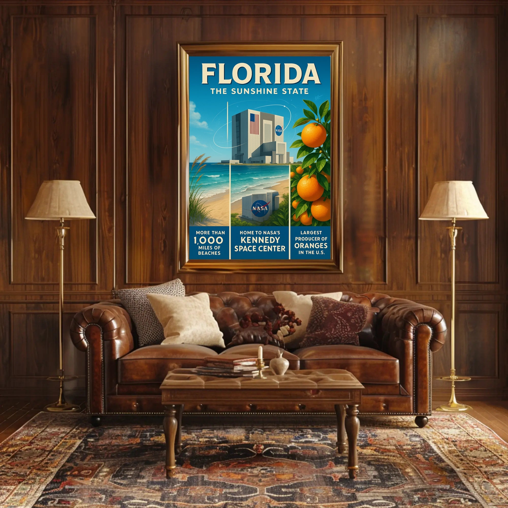 Florida Vintage Travel Poster: Sunshine State Adventure