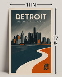 Detroit Innovation and Resilience Poster PosterGoat