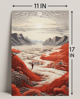 Journey Through The Crimson Valley Poster