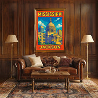 Mississippi State Capitol Jackson Poster