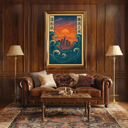Los Angeles Sunset Fusion Urban or Cityscape Poster