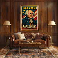 John Adams Second President Poster Wall Art Gift Idea