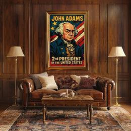 John Adams Second President Poster Wall Art Gift Idea