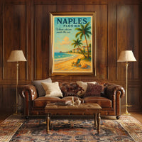 Serene Coastal Charm Vintage Poster: Naples, Florida