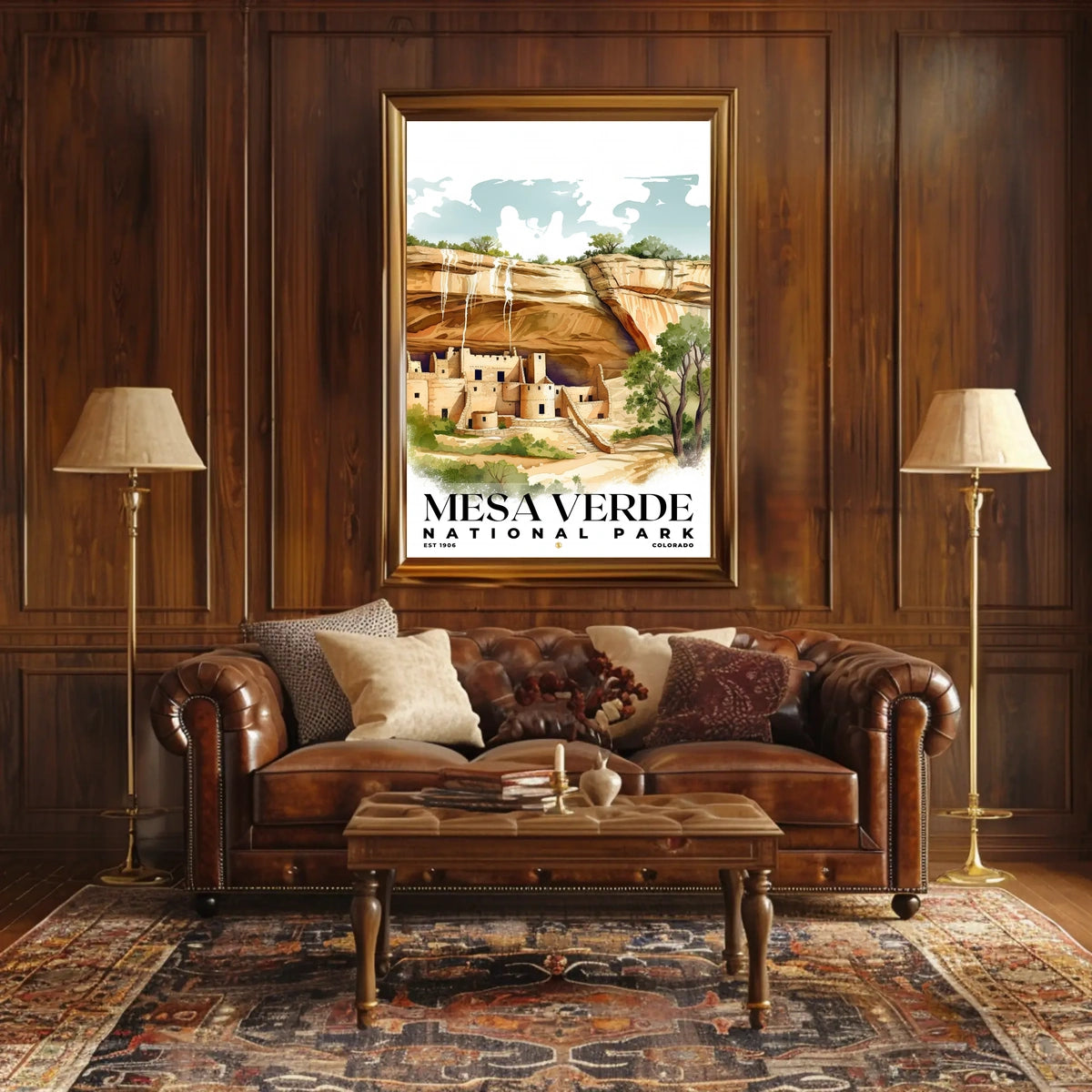 Mesa Verde Watercolor Wall Art Poster