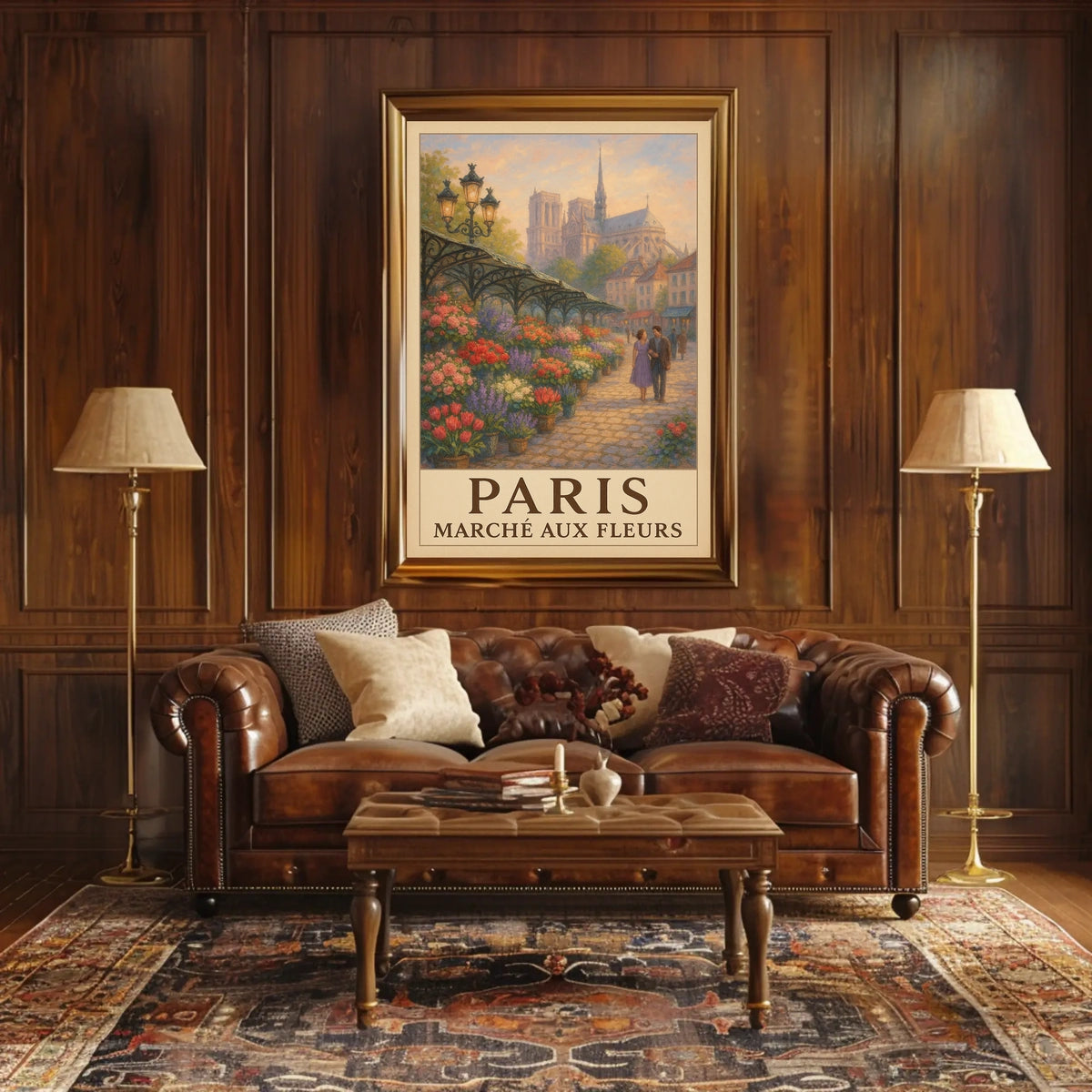 Paris Flower Market Poster