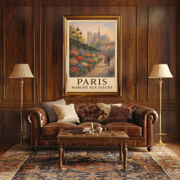 Paris Flower Market Poster