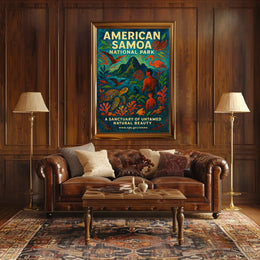 American Samoa National Park Artistic Travel Poster