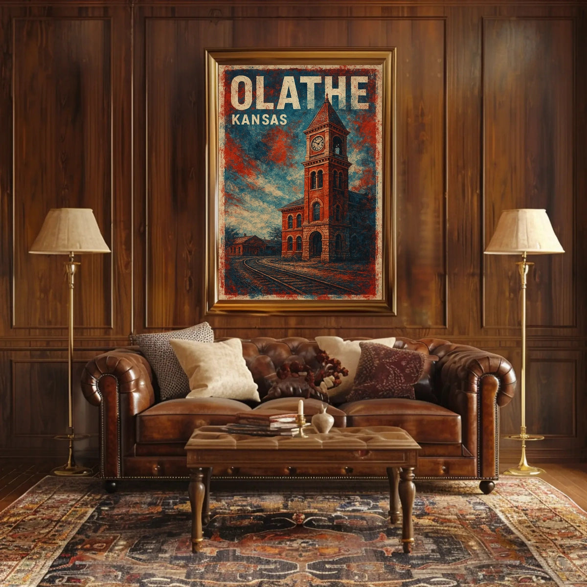 Olathe Kansas Vintage Wanderlust Poster