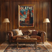 Olathe Kansas Vintage Wanderlust Poster