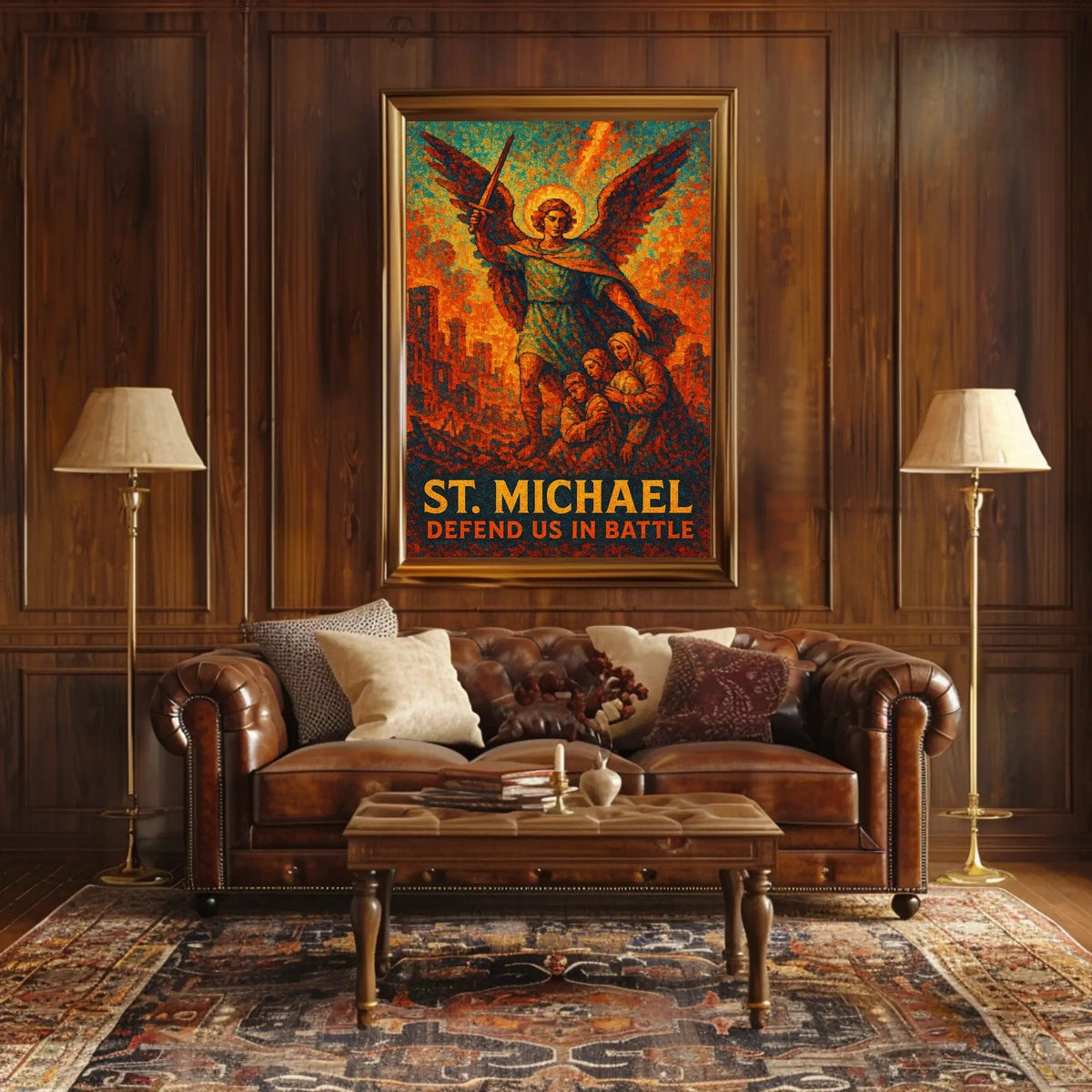 St. Michael Defend Us In Battle Poster