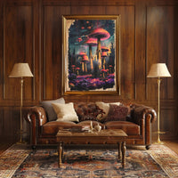 Enchanted Mushroom Forest Art Print Poster for Home Decor PosterGoat