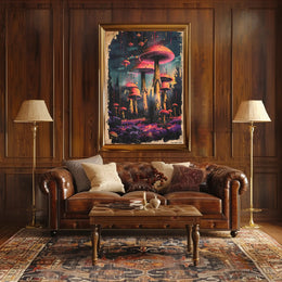 Enchanted Mushroom Forest Art Print Poster for Home Decor PosterGoat