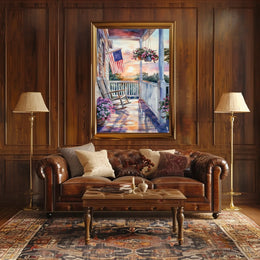 old fashioned front porch Poster