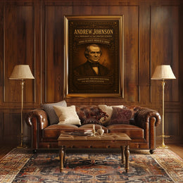 Andrew Johnson Historical Portrait Vintage Poster