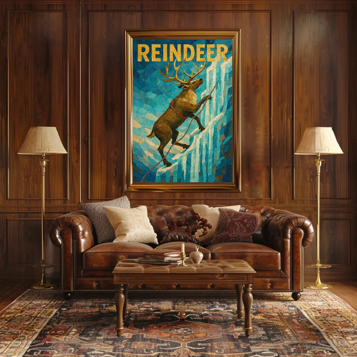 Majestic Reindeer Adventure Animal Poster