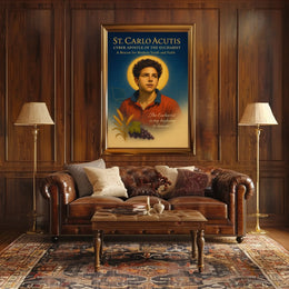 St. Carlo Acutis Cyber Apostle of the Eucharist Poster