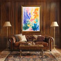 Vibrant Floral Travel Poster Wall Art for Home Decor