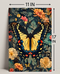 Butterfly Symphony: Vibrant Botanical Modern Art Animal Poster