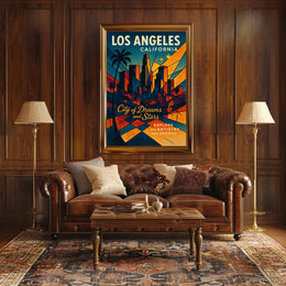 Los Angeles City Of Dreams And Stars Poster