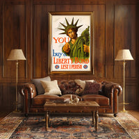 Vintage Statue of Liberty Propaganda Print Political or Propaganda Poster