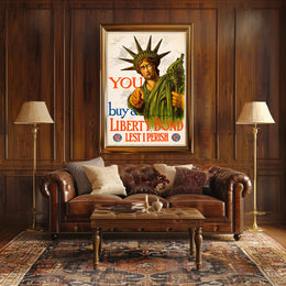 Vintage Statue of Liberty Propaganda Print Political or Propaganda Poster