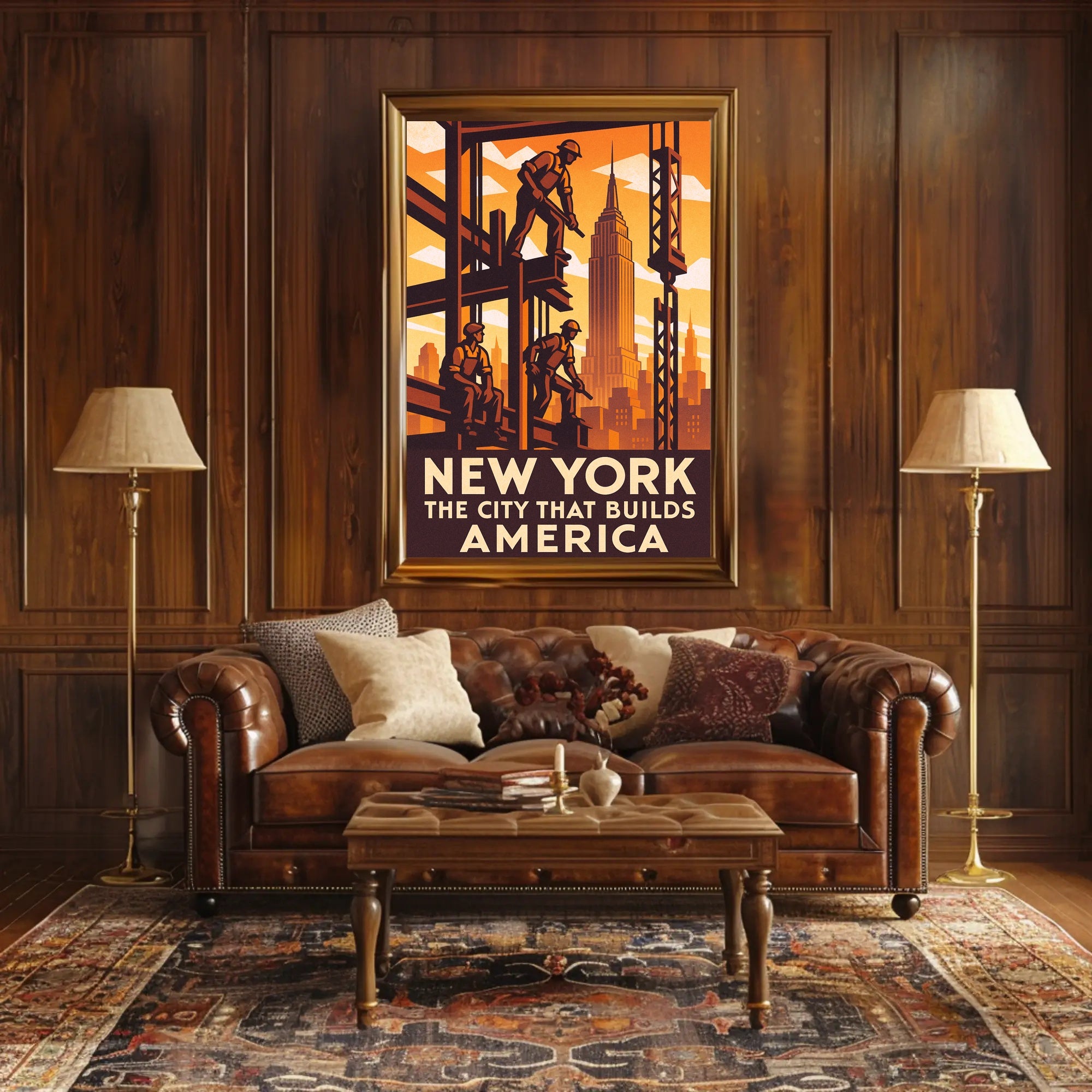 New York The City That Builds America Poster PosterGoat