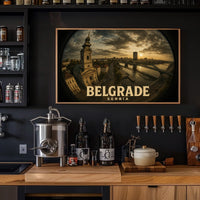 Belgrade Sunset Cityscape Photography Wanderlust Poster
