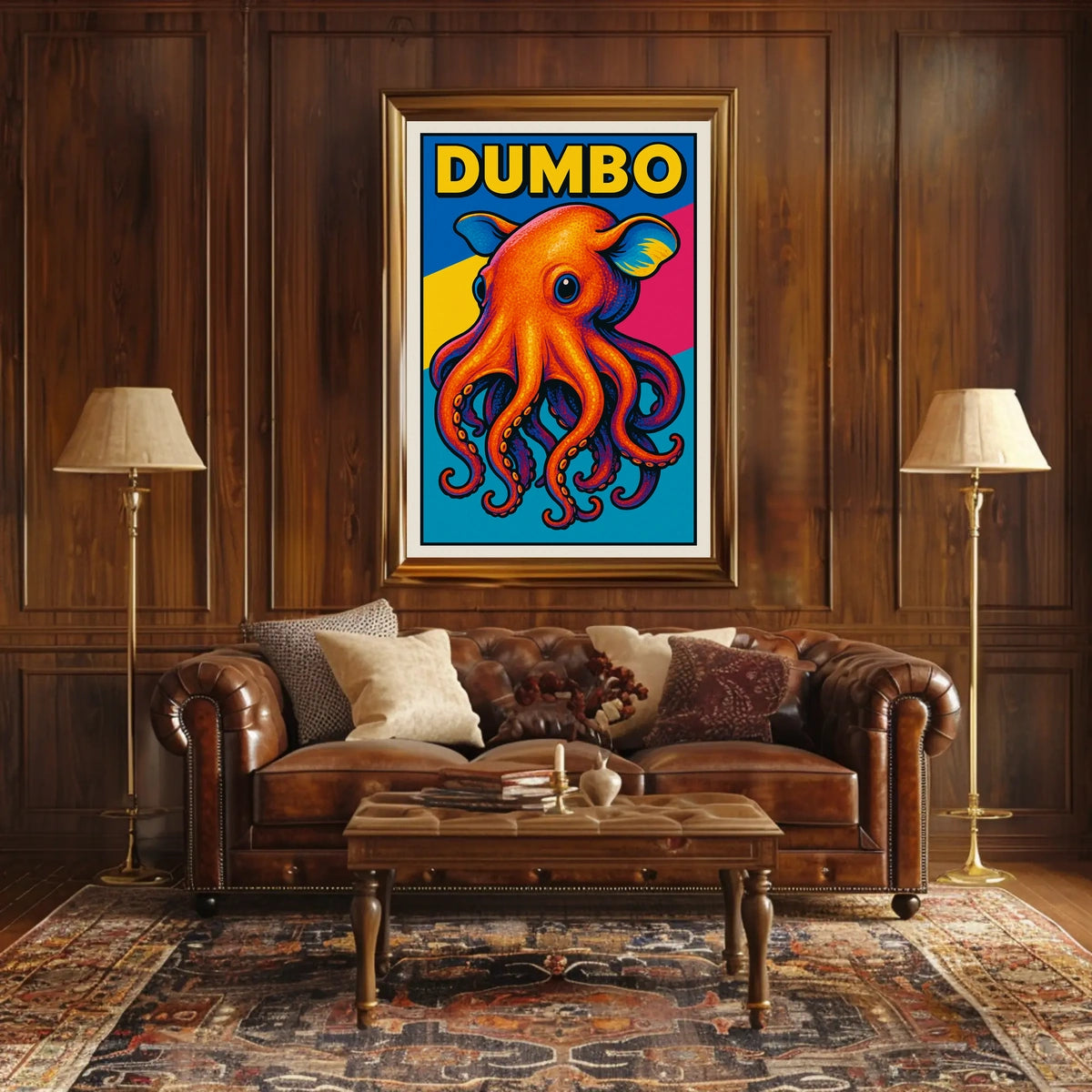 Dumbo Octopus Illustration Poster