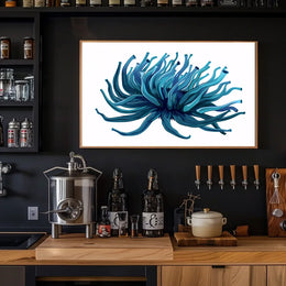 Vibrant Sea Anemone Modern Abstract Art Poster