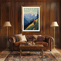 Olympic National Park Scenic Poster Wall Art Print