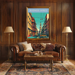 Buenos Aires Street Scene Poster