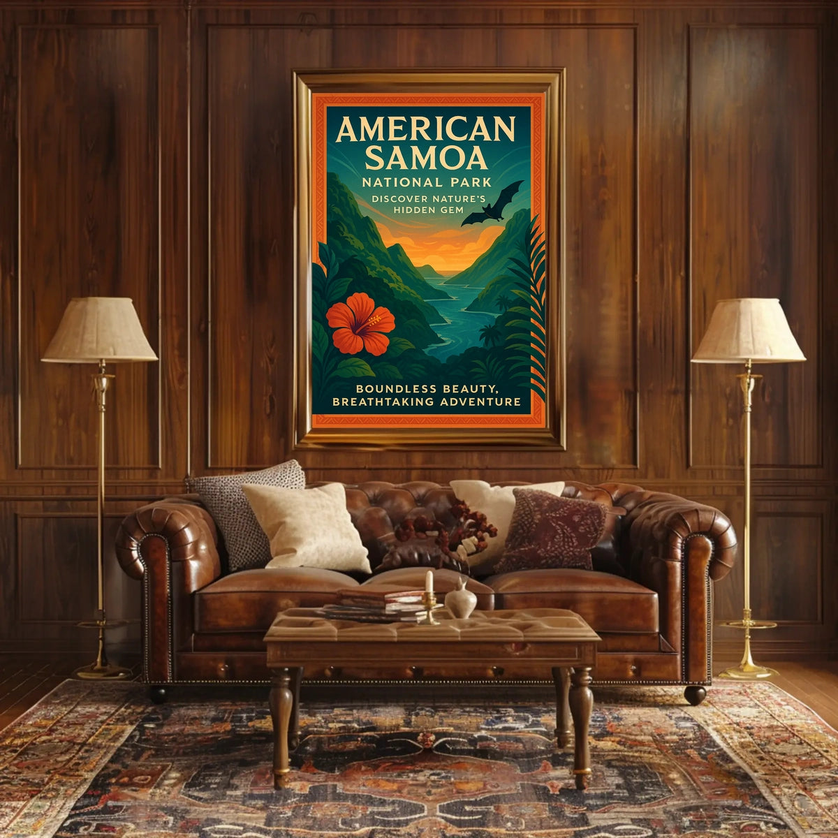 American Samoa Adventure Scenic National Park Poster