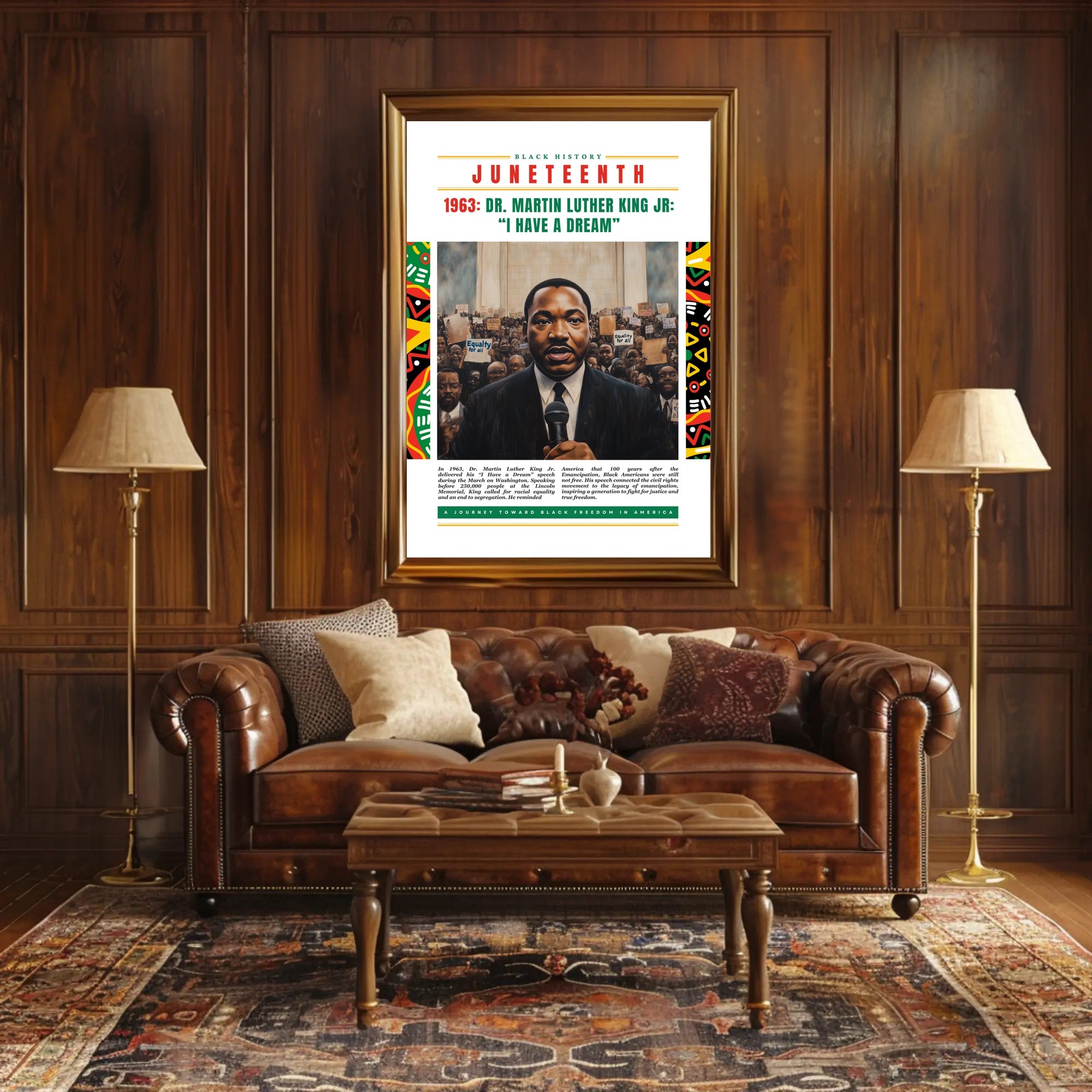 Black History Juneteenth MLK Speech Cultural or Heritage Poster