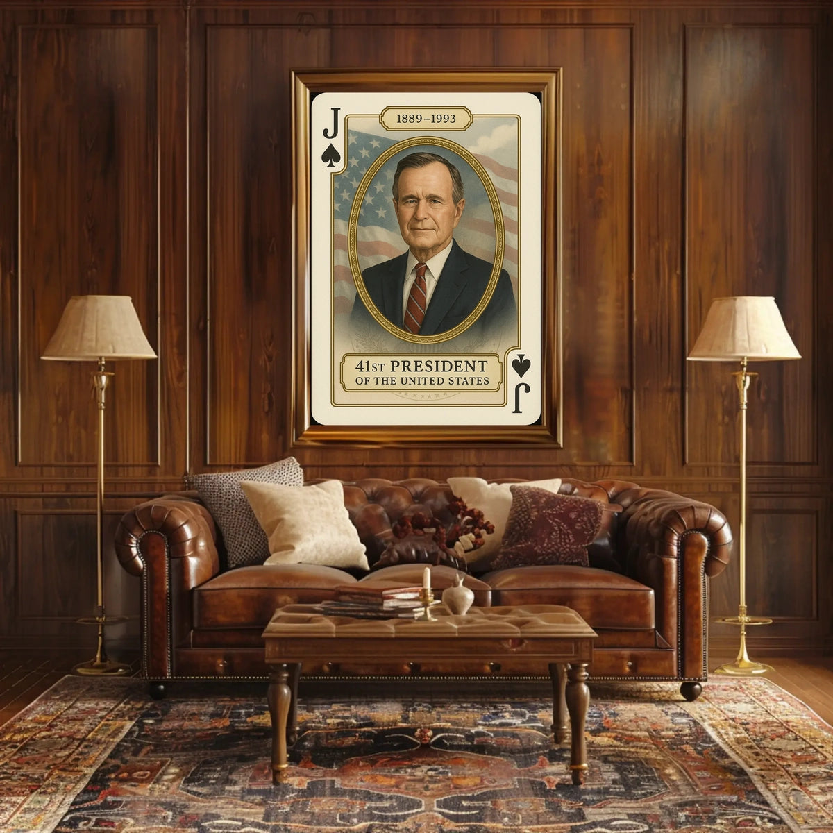Portrait Of The 41St President Of The United States Poster