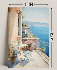 Mediterranean Balcony Retreat Poster