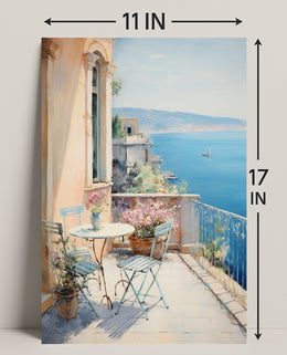 Mediterranean Balcony Retreat Poster