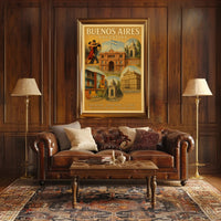 Buenos Aires Vintage Travel Poster Wall Art PosterGoat