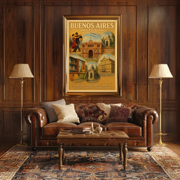 Buenos Aires Vintage Travel Poster Wall Art PosterGoat